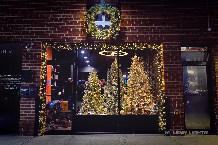 Professional commercial Christmas light installation in Windsor, Connecticut — Custom Church Display