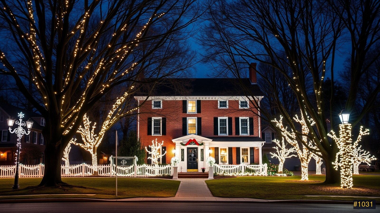 Christmas light installation in New Haven